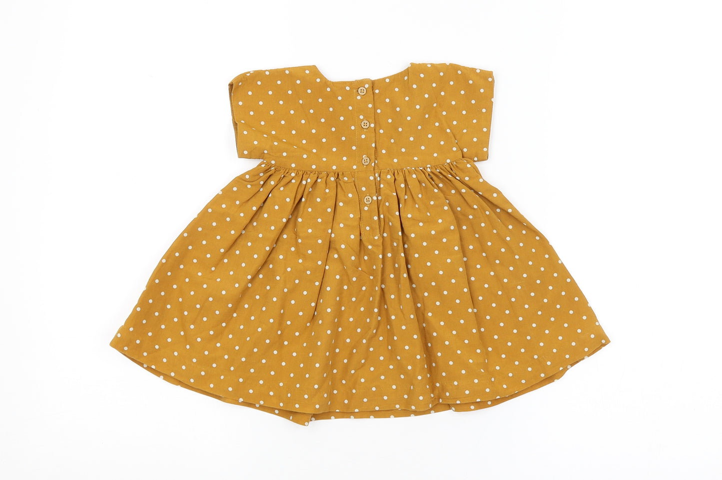 M&S Girls Brown Spotted  A-Line  Size 3-6 Months