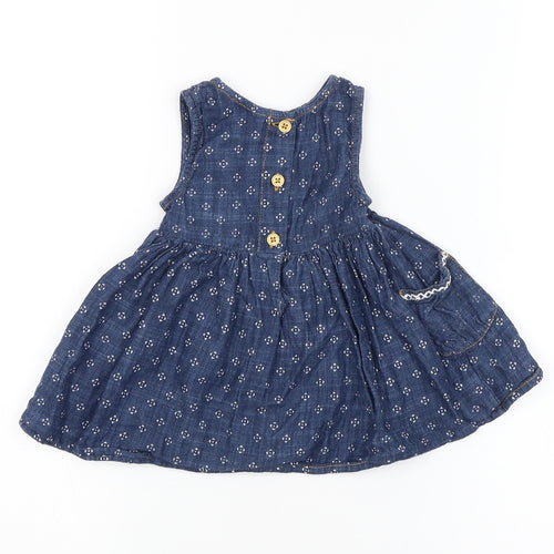M&CO., Girls Blue Argyle/Diamond  A-Line  Size 3-6 Months