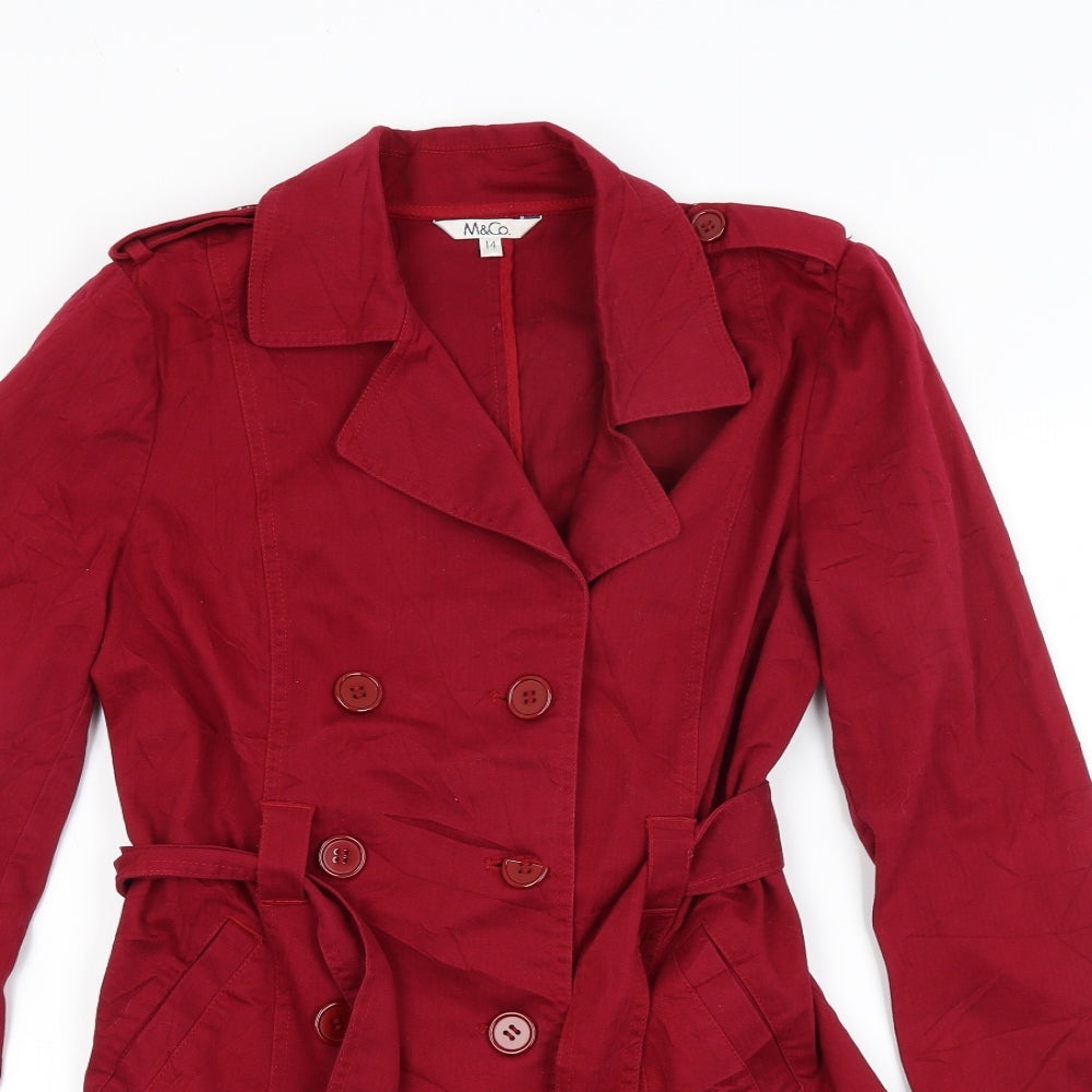 M&CO. Womens Red   Jacket  Size 14