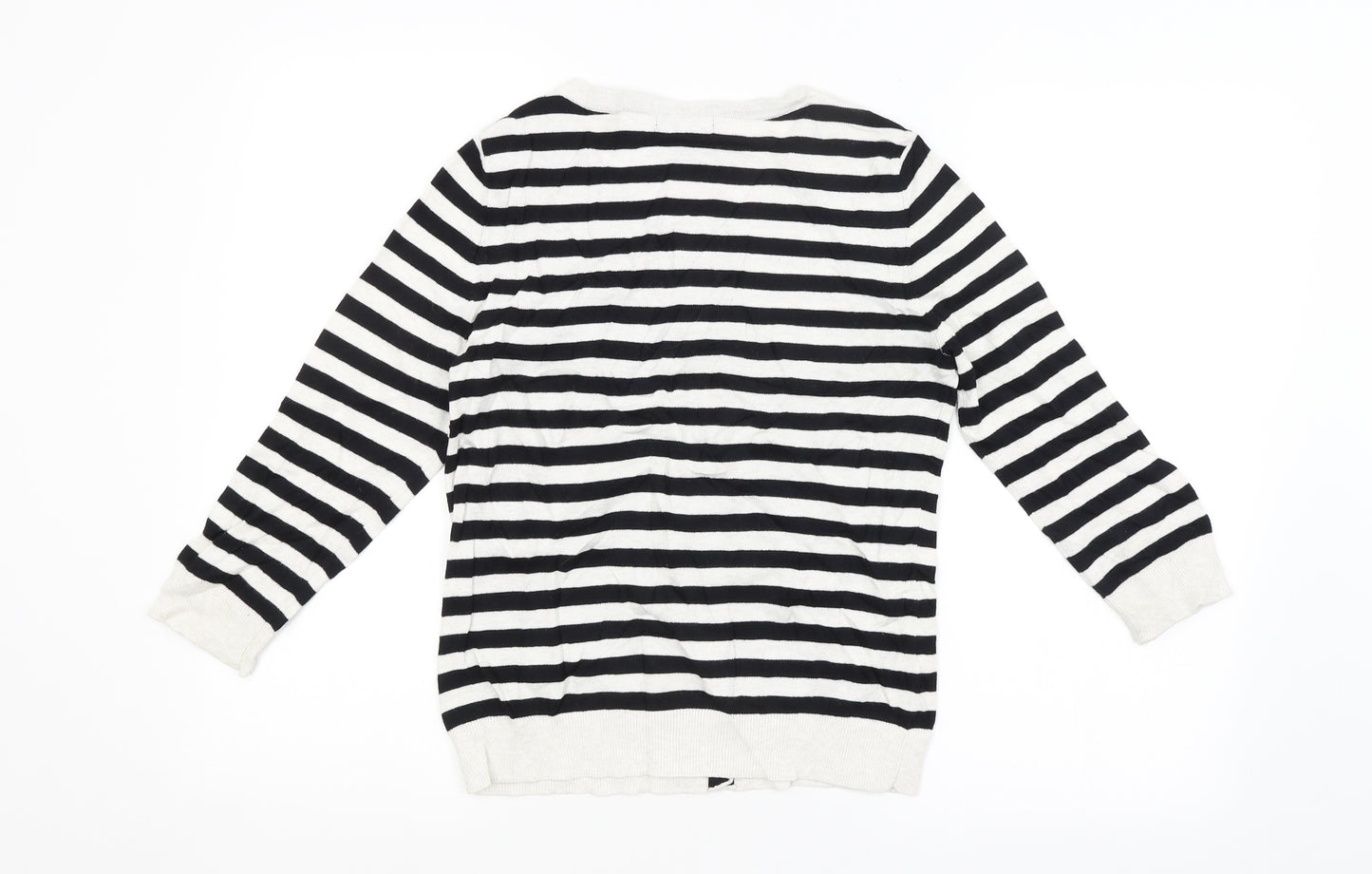 H&M Womens Multicoloured Striped  Cardigan Jumper Size XS