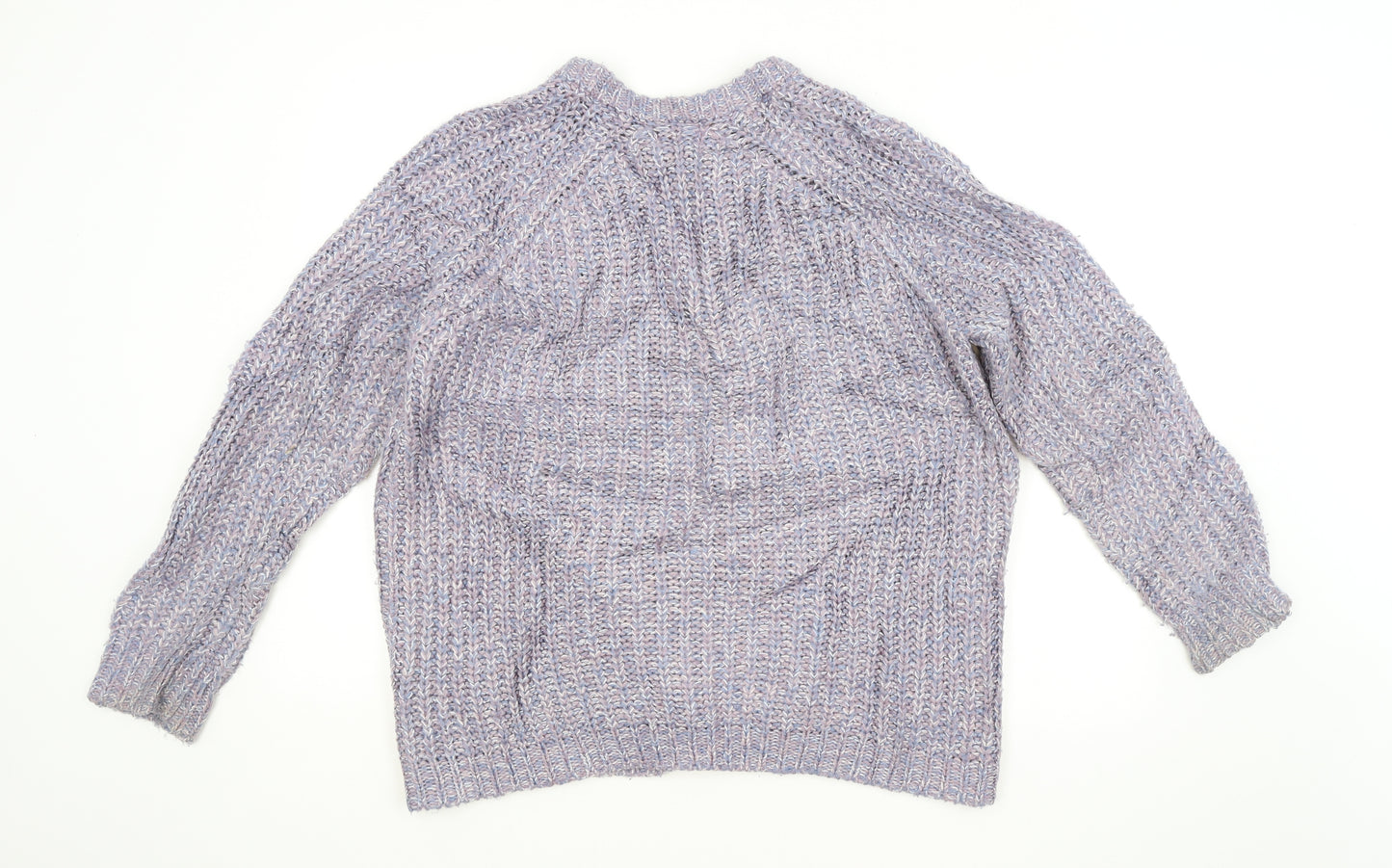 Cotton Traders Womens Purple Argyle/Diamond  Cardigan Jumper Size 14