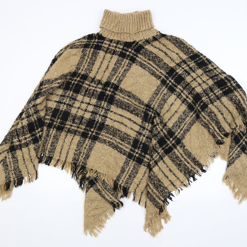 CHIANTI Womens Brown Check  Wrap Jumper