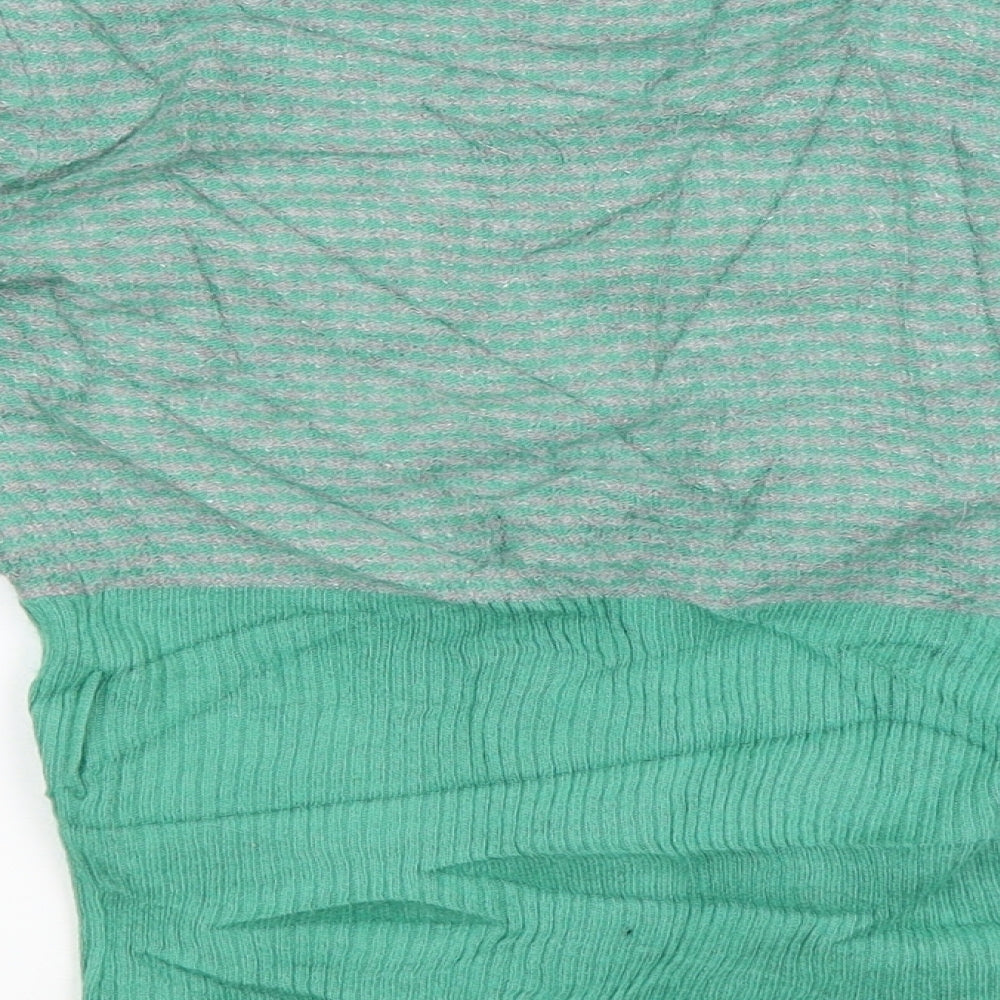 New Look Womens Green Striped  Cardigan Jumper Size 12