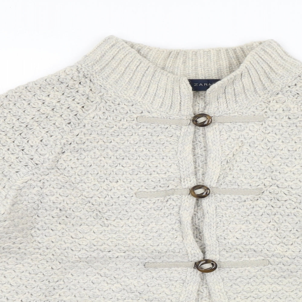 Zara Womens Grey   Cardigan Jumper Size M