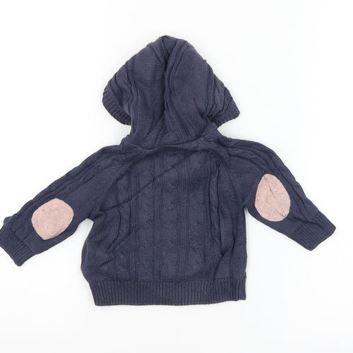 M&S Baby Blue Argyle/Diamond  Basic Coat Coat Size 0-3 Months