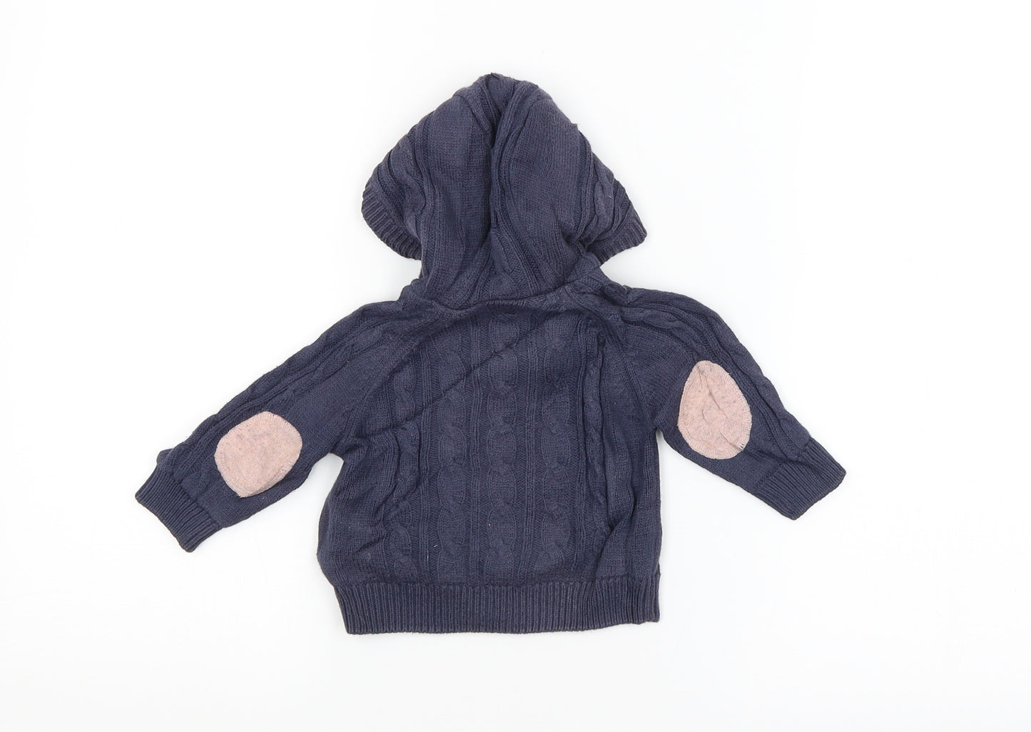 M&S Baby Blue Argyle/Diamond  Basic Coat Coat Size 0-3 Months