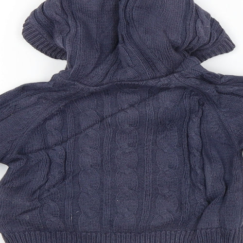 M&S Baby Blue Argyle/Diamond  Basic Coat Coat Size 0-3 Months