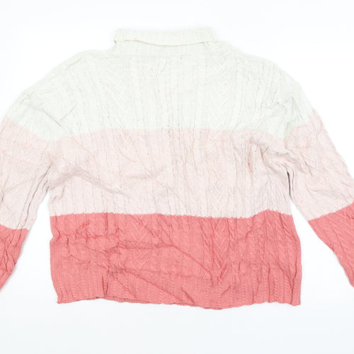 M&S Womens Multicoloured   Pullover Jumper Size M