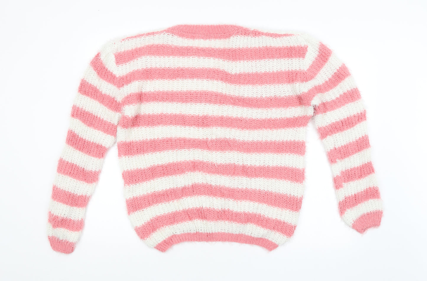 SALVO GREEN Womens Multicoloured Striped  Pullover Jumper Size M