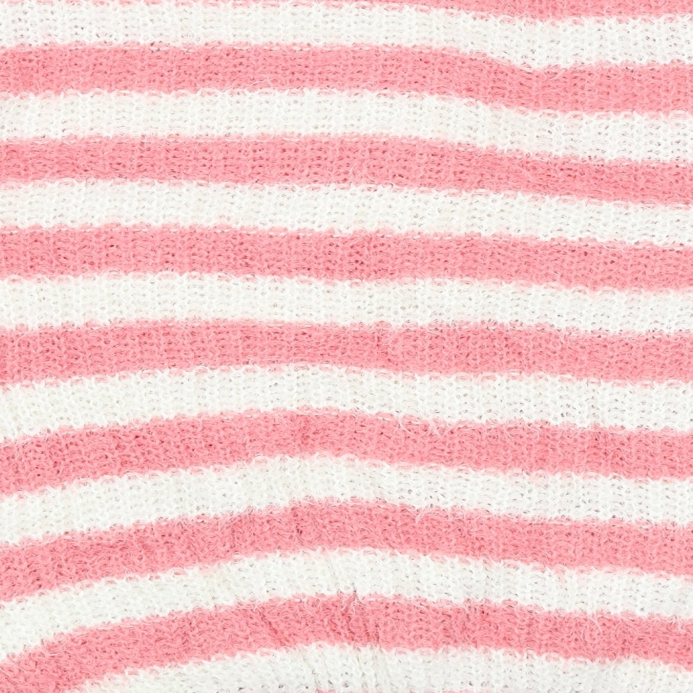 SALVO GREEN Womens Multicoloured Striped  Pullover Jumper Size M