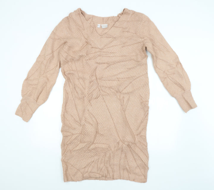 Body Flirt Womens Pink Striped Pullover Jumper Size 12