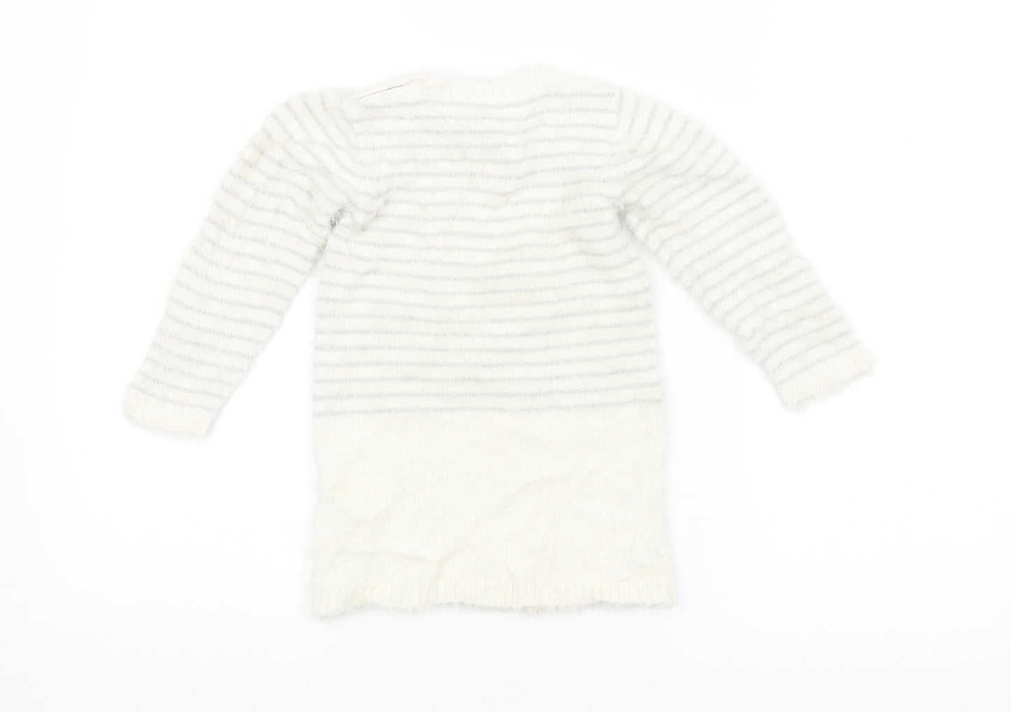Primark Baby White Striped  Pullover Jumper Size 12-18 Months