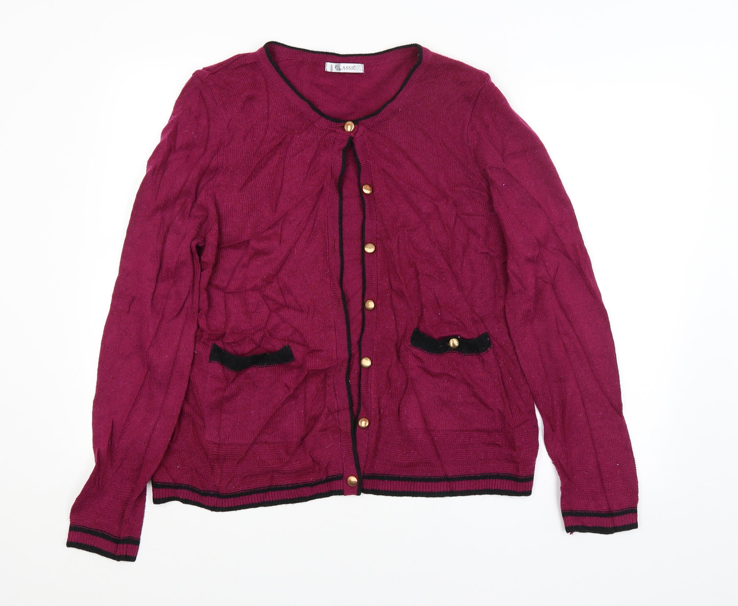 M&S Womens Purple   Cardigan Jumper Size 16