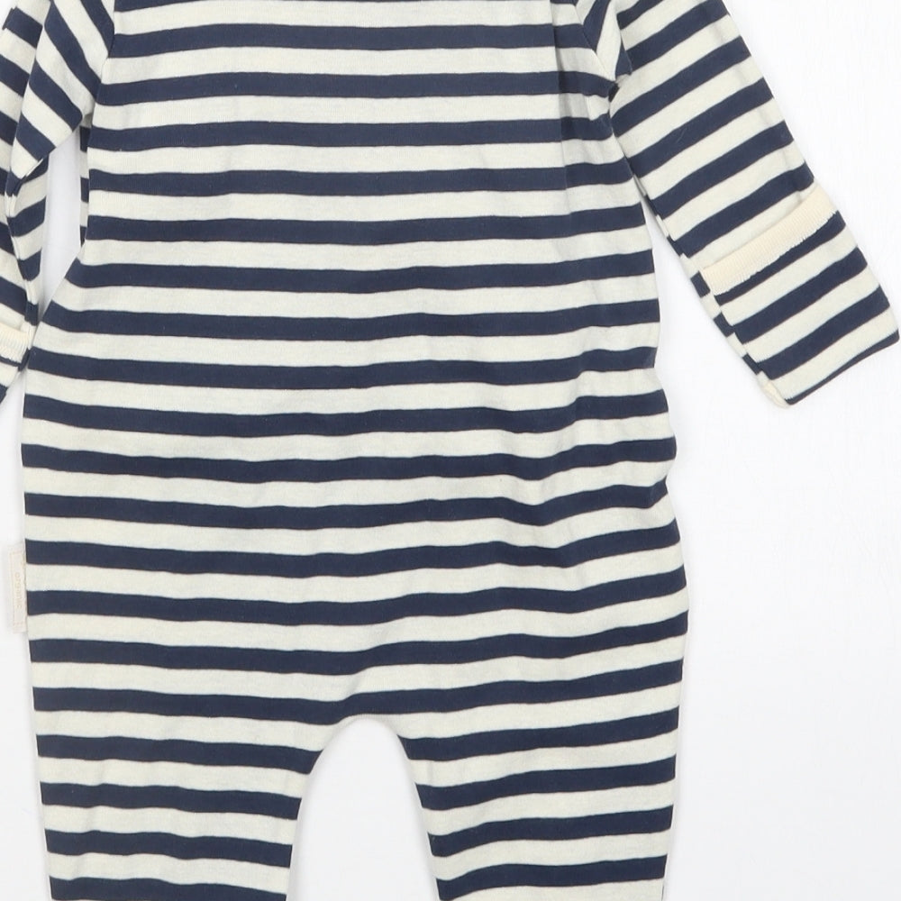JoJo Maman Bébé Baby Multicoloured Striped  Babygrow One-Piece Size 0-3 Months