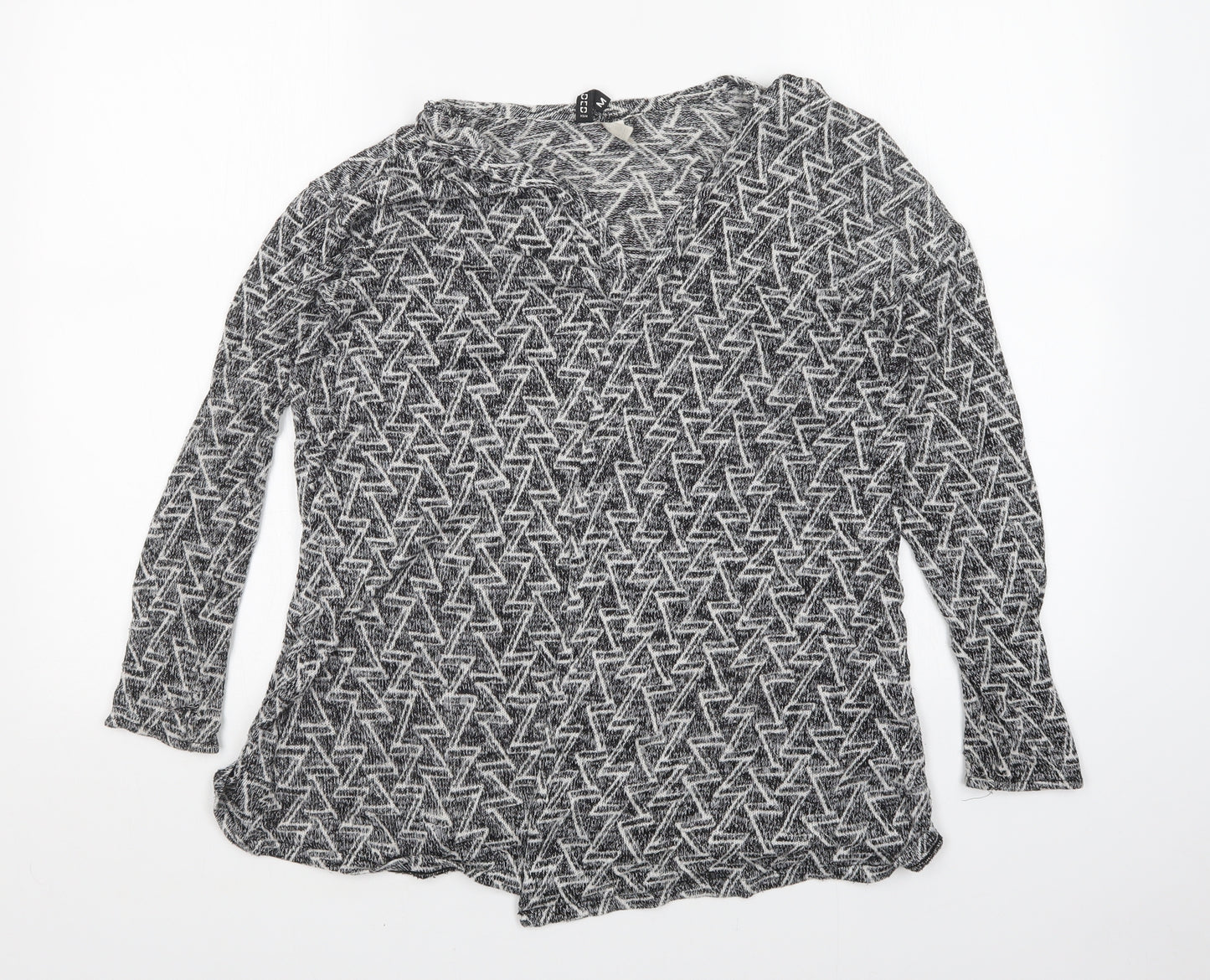 H&M Womens Multicoloured Geometric  Cardigan Jumper Size M