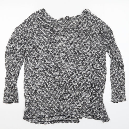 H&M Womens Multicoloured Geometric  Cardigan Jumper Size M