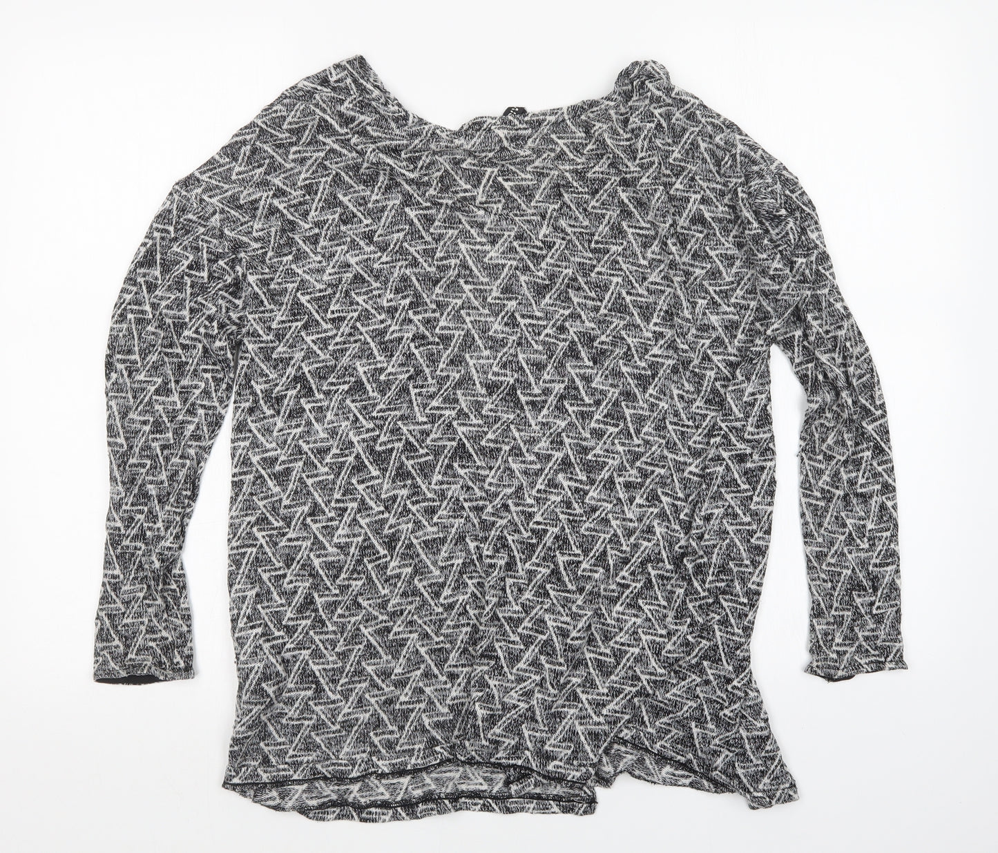 H&M Womens Multicoloured Geometric  Cardigan Jumper Size M