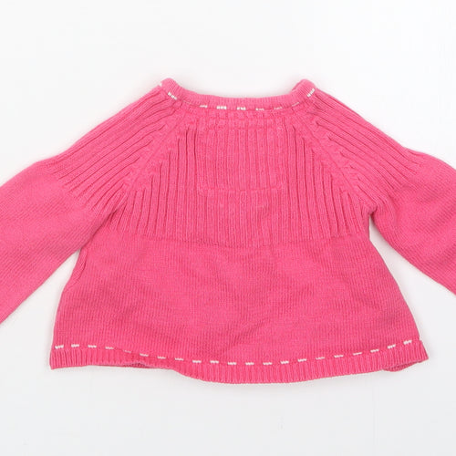 kAPPAHL Girls Pink Floral  Cardigan Jumper Size 3-6 Months