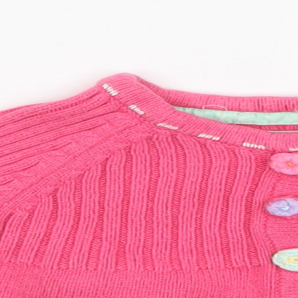 kAPPAHL Girls Pink Floral  Cardigan Jumper Size 3-6 Months