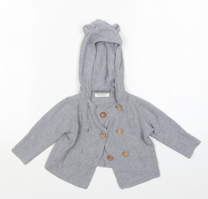 RESERVED Baby Grey Cardigan Jumper Size 6-9 Months