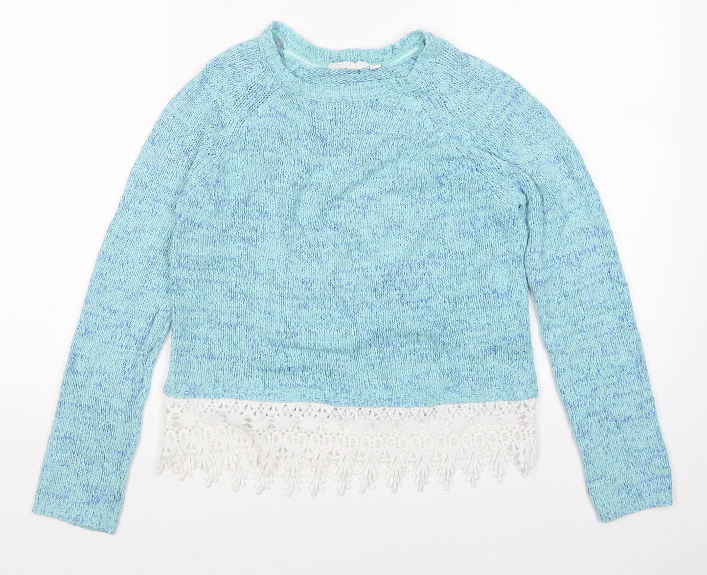 BHS Girls Blue   Pullover Jumper Size 11-12 Years