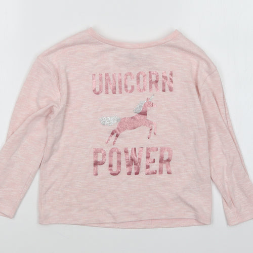 evie Girls Pink   Pullover Jumper Size 5-6 Years