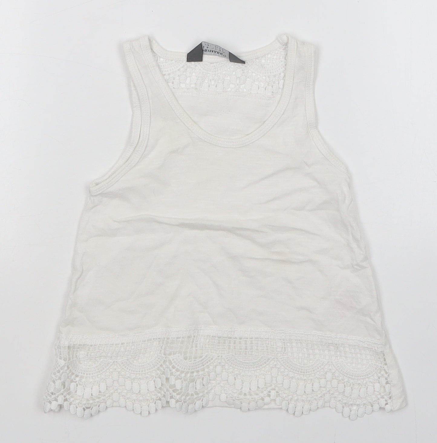Primark Girls White   Basic Tank Size 3-4 Years