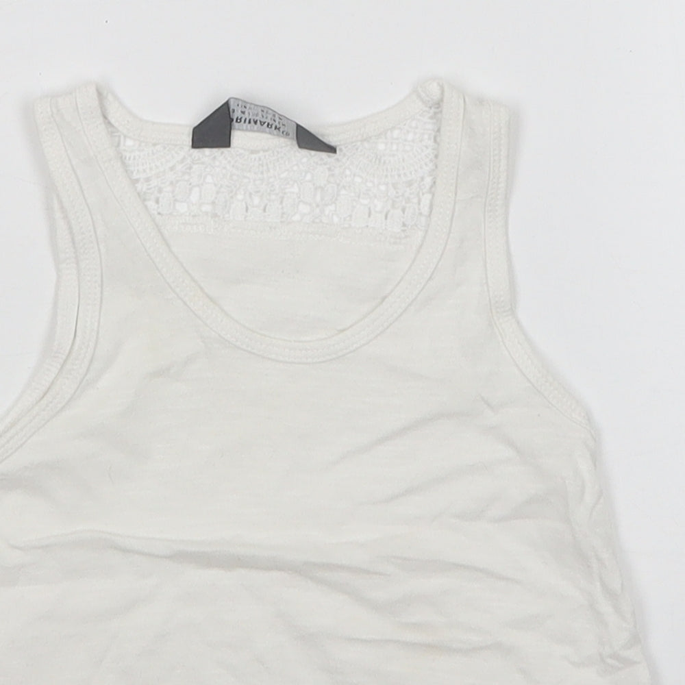 Primark Girls White   Basic Tank Size 3-4 Years