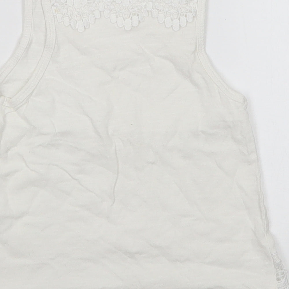 Primark Girls White   Basic Tank Size 3-4 Years