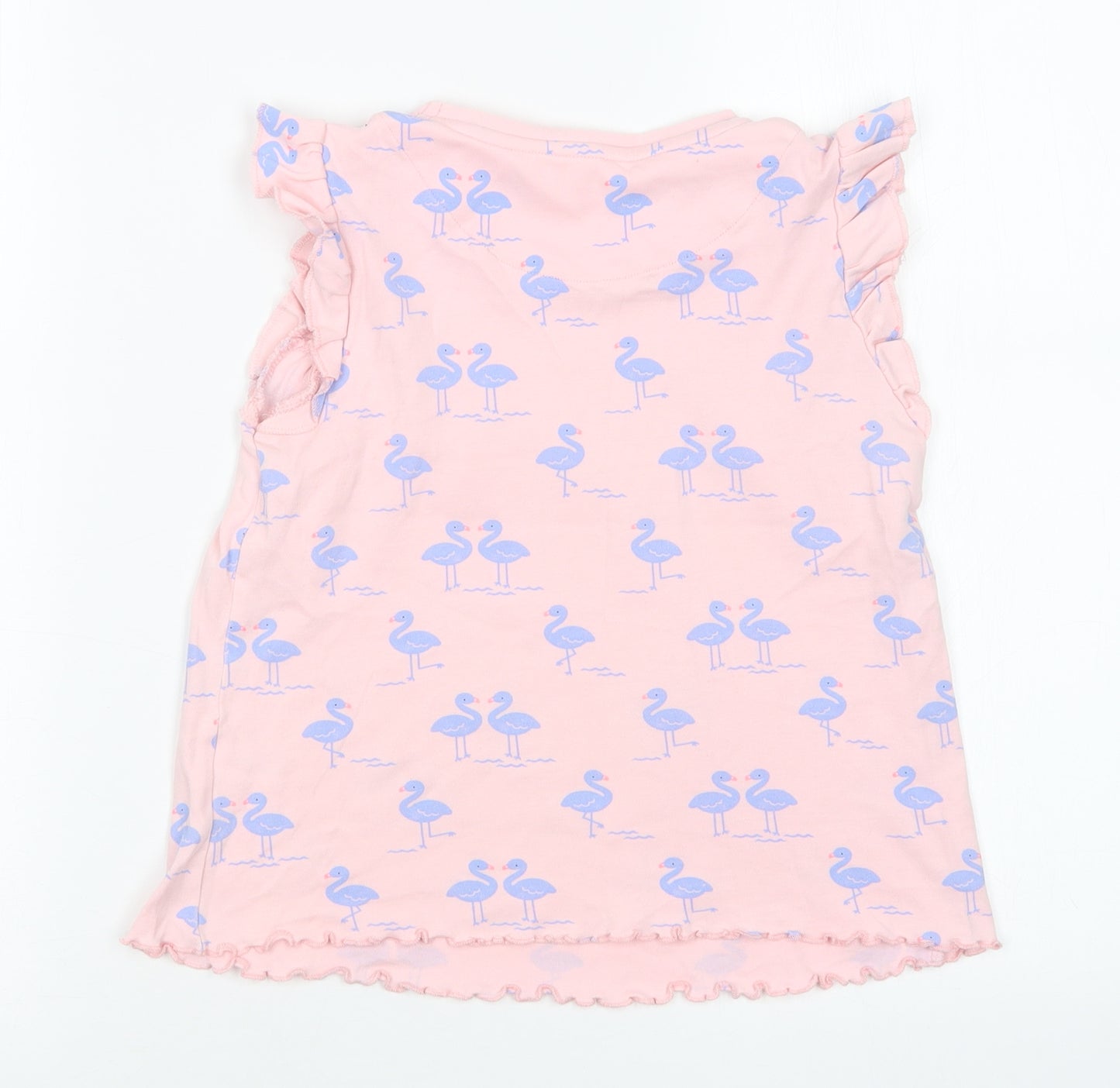 George Girls Pink Animal Print  Basic T-Shirt Size 7-8 Years