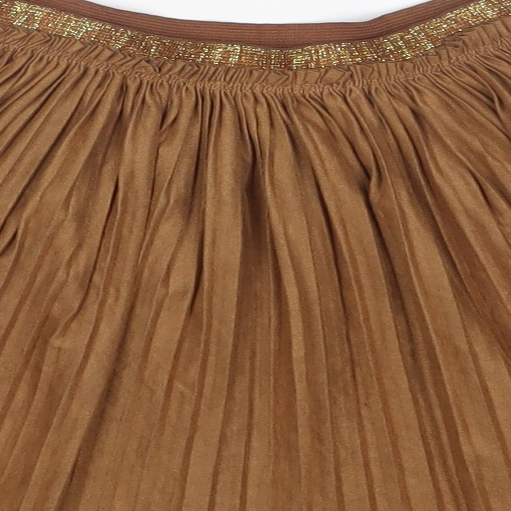 Zara Girls Brown   A-Line Skirt Size 6 Years