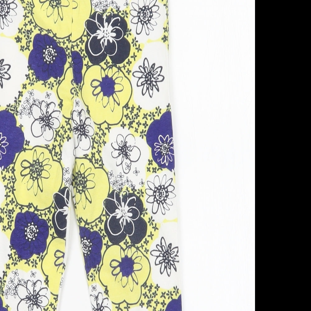 Nutmeg Girls Multicoloured Floral  Sweatpants Trousers Size 6-7 Years