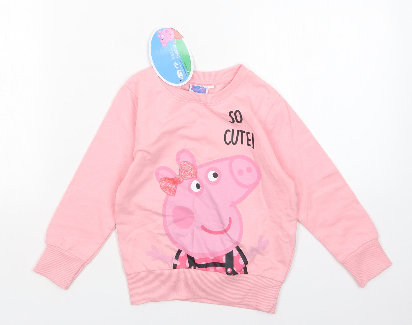 Peppa Pig Girls Pink   Pullover Sweatshirt Size 3 Years  - Peppa Pig