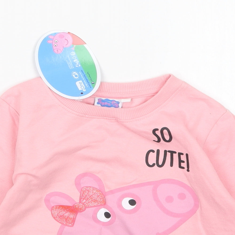 Peppa Pig Girls Pink   Pullover Sweatshirt Size 3 Years  - Peppa Pig