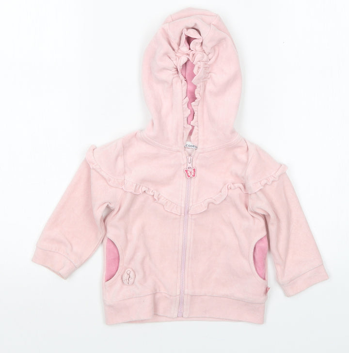 coccodrillo Girls Pink   Full Zip Jumper Size 6-9 Months
