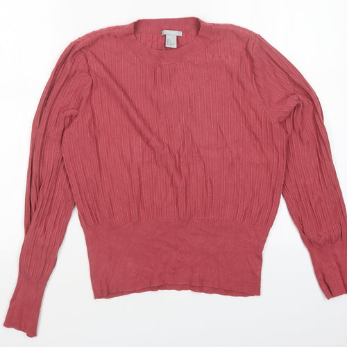 H&M Womens Pink   Pullover Jumper Size S