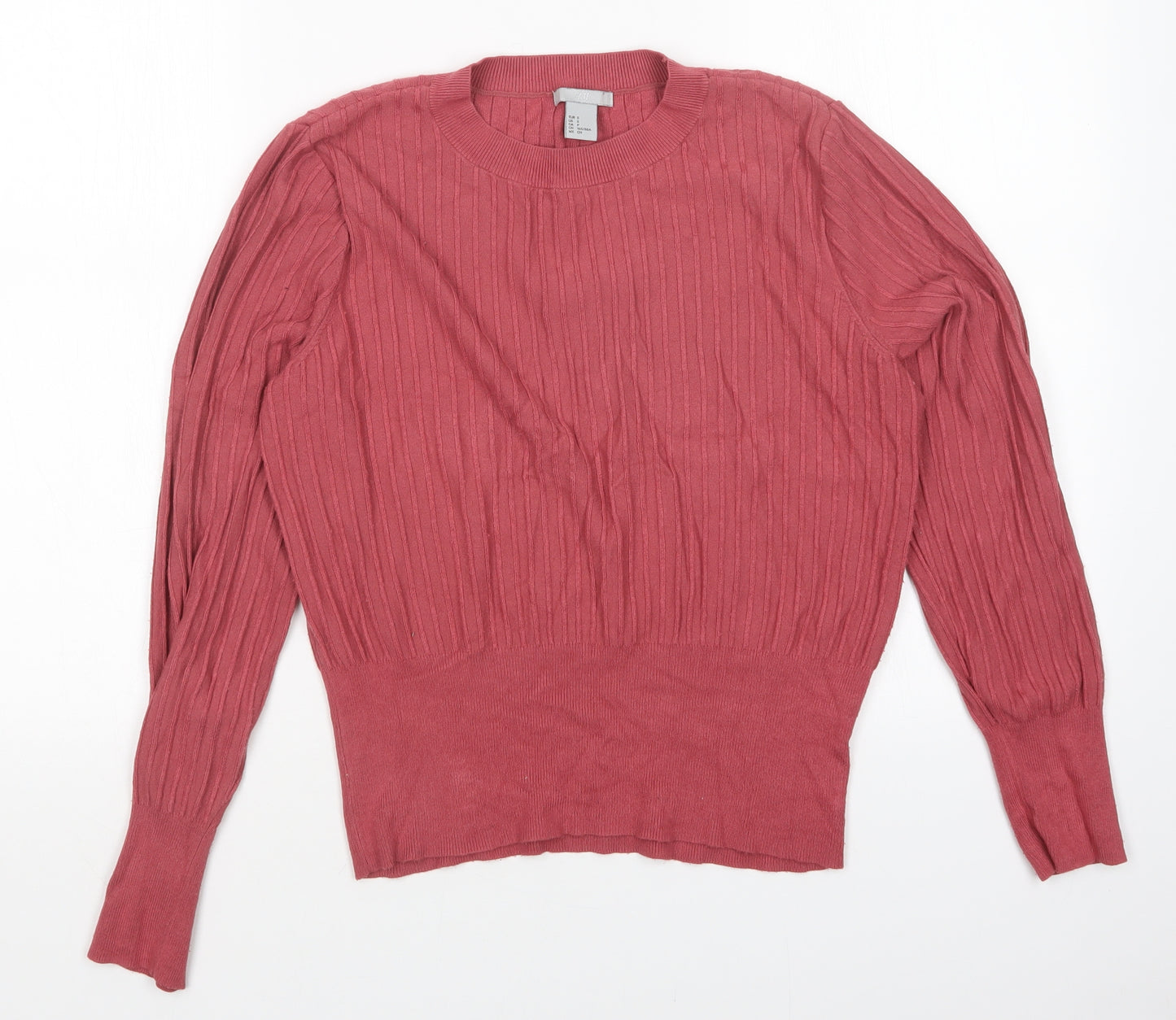 H&M Womens Pink   Pullover Jumper Size S