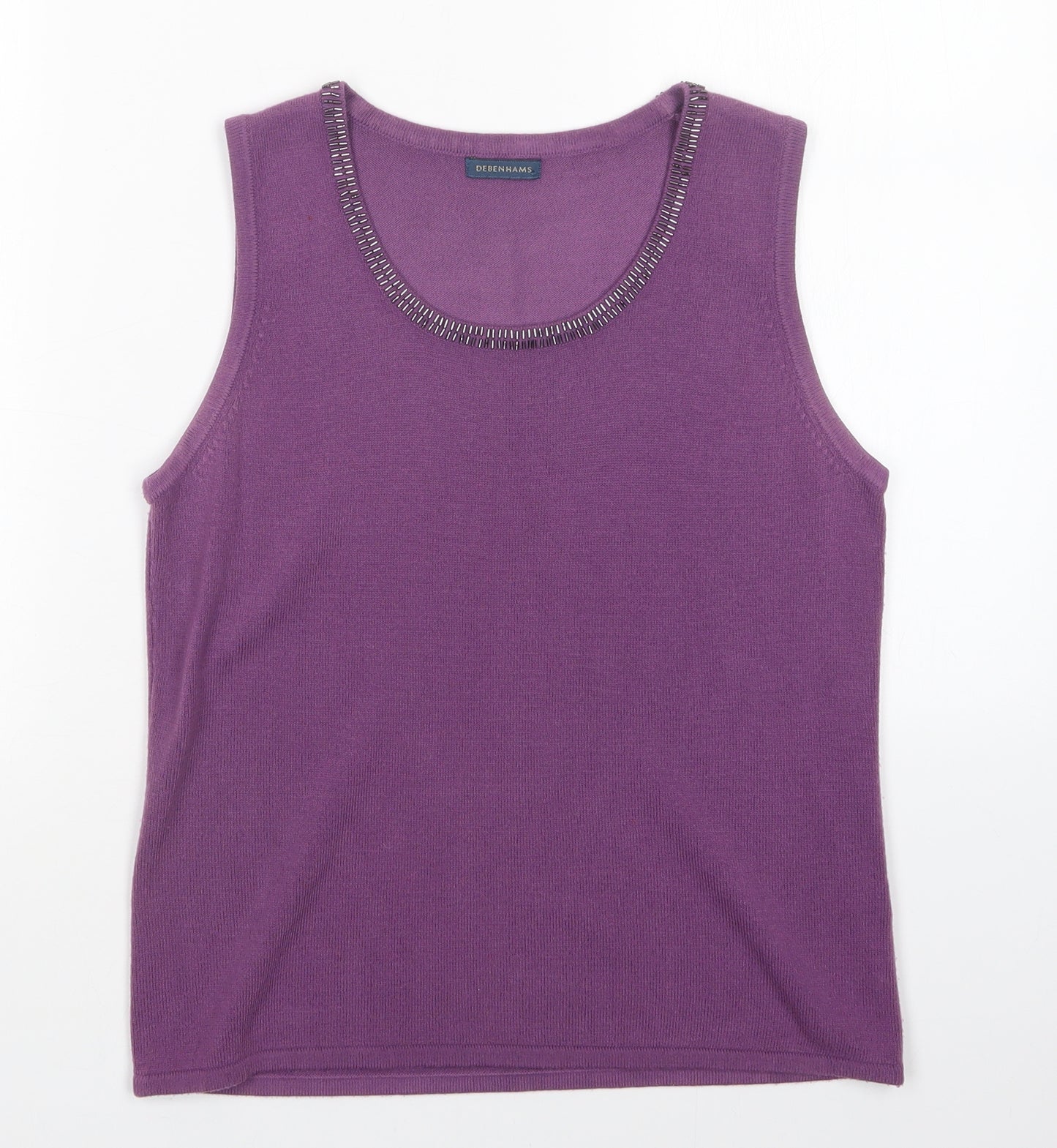 Debenhams Womens Purple   Vest Jumper Size 14