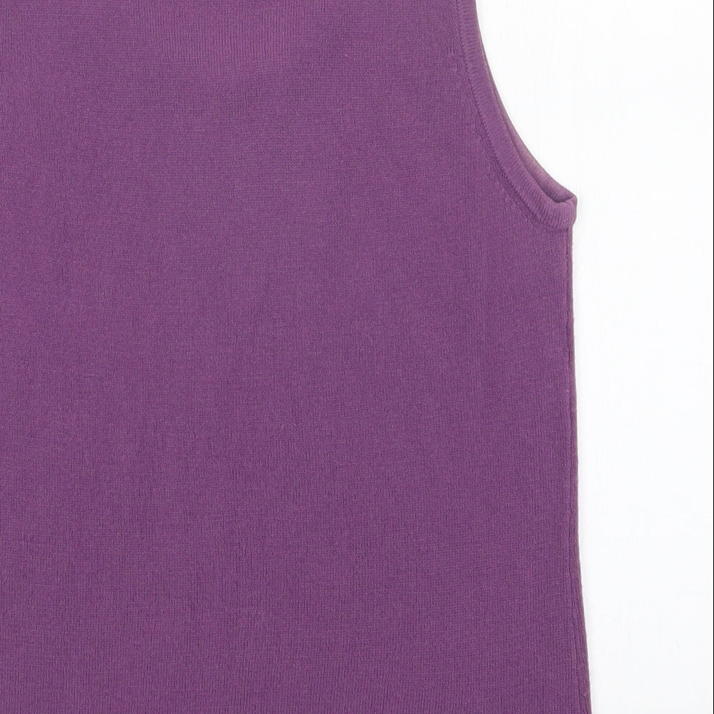 Debenhams Womens Purple   Vest Jumper Size 14