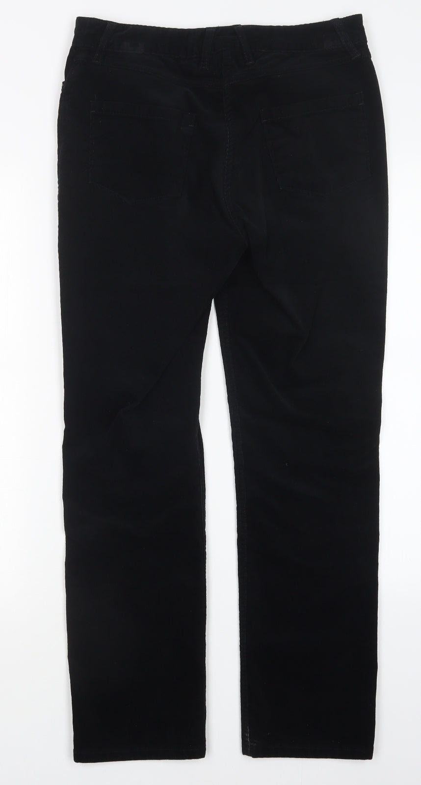 M&S Womens Black  Corduroy Straight Jeans Size 10 L29 in