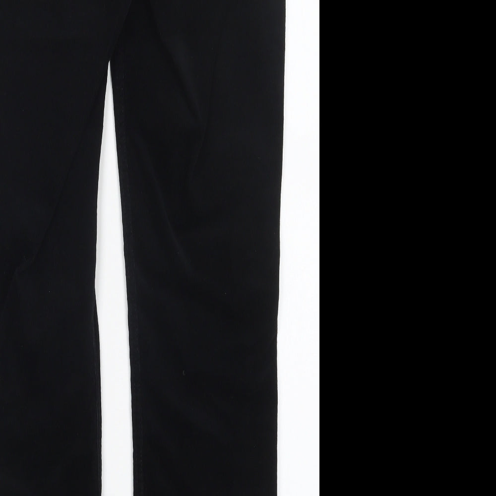 M&S Womens Black  Corduroy Straight Jeans Size 10 L29 in