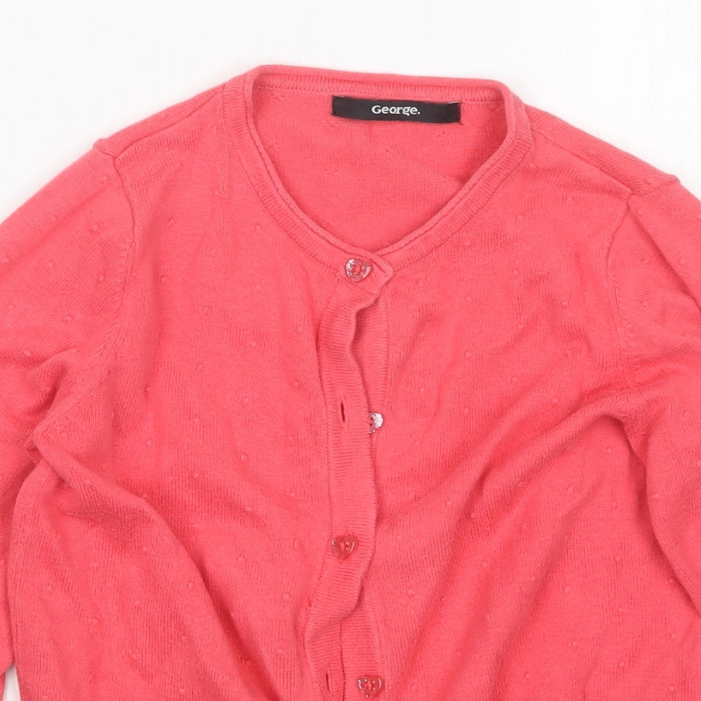 George Girls Pink   Cardigan Jumper Size 7-8 Years