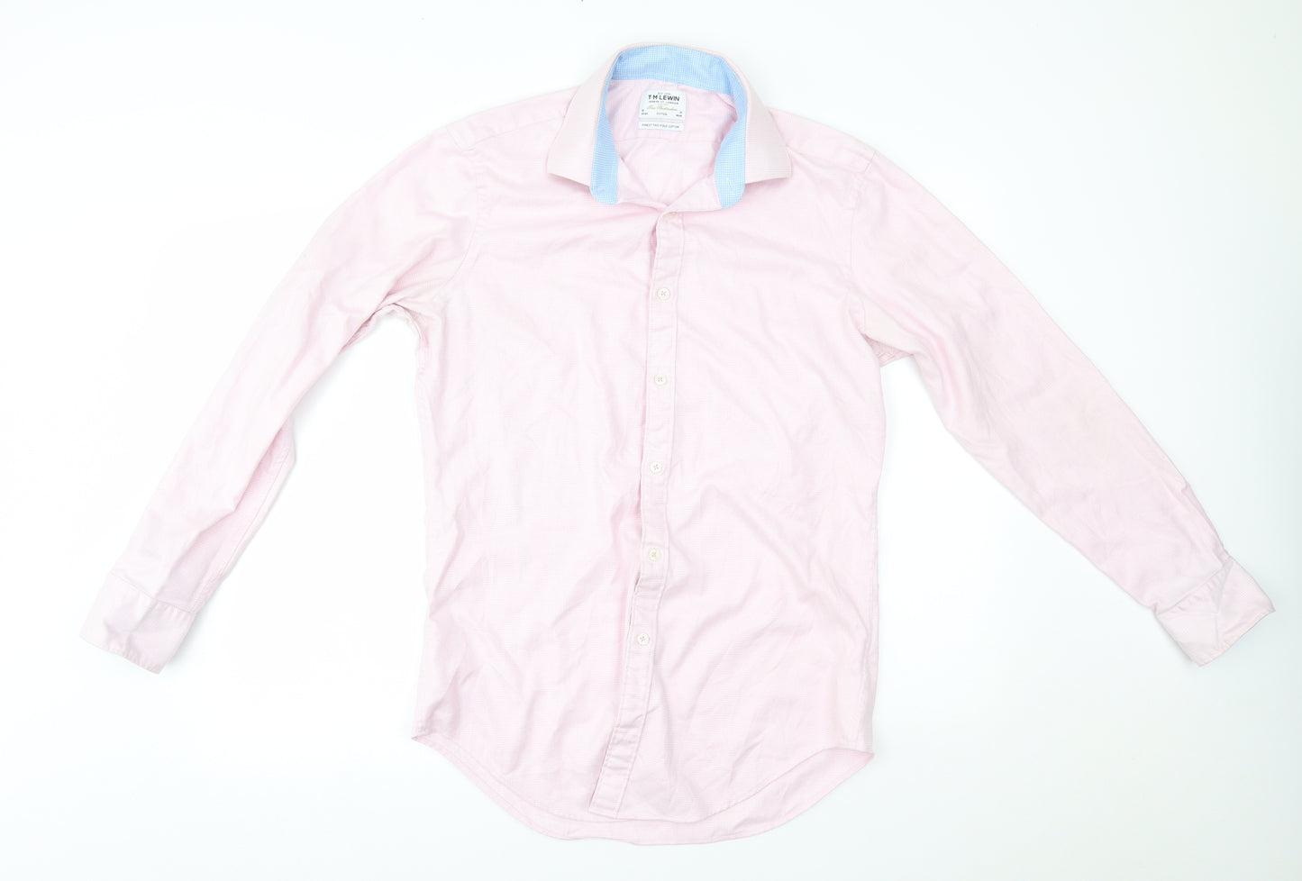 tm lewin Mens Pink    Dress Shirt Size 16