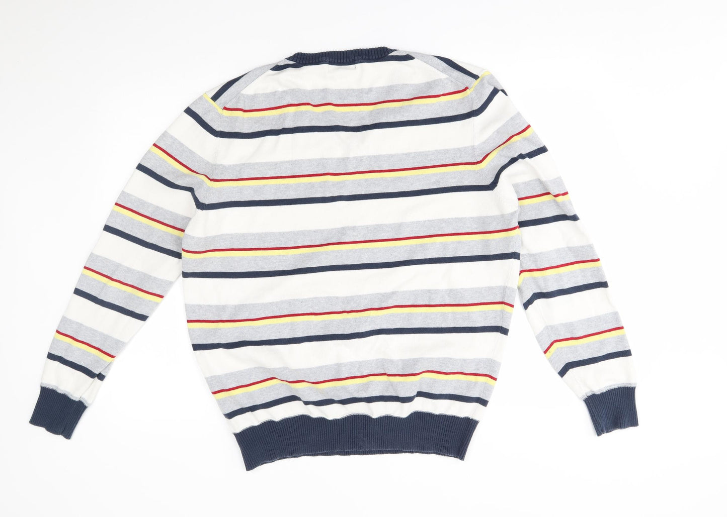 urban spirit Mens Grey Striped  Pullover Jumper Size L