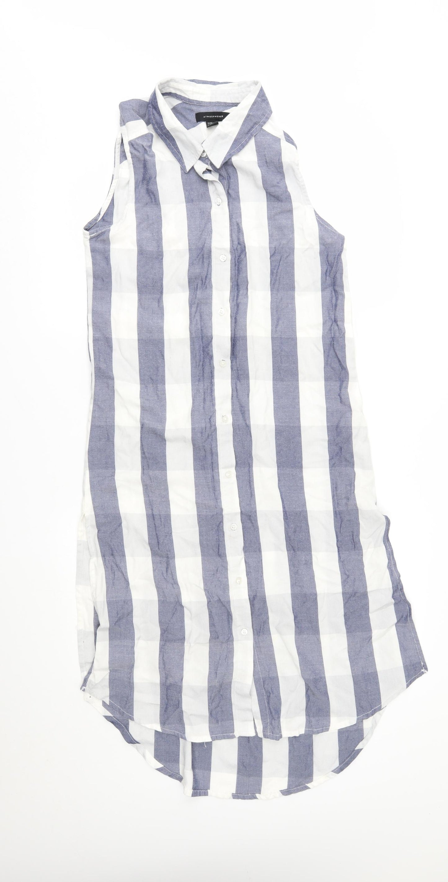 Atmosphere Womens Blue Striped  T-Shirt Dress  Size 12