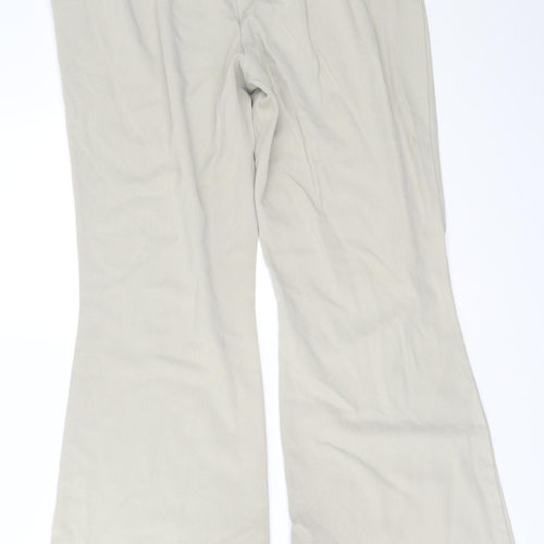 M&S Womens Beige   Bloomer Trousers Size 14 L30 in -