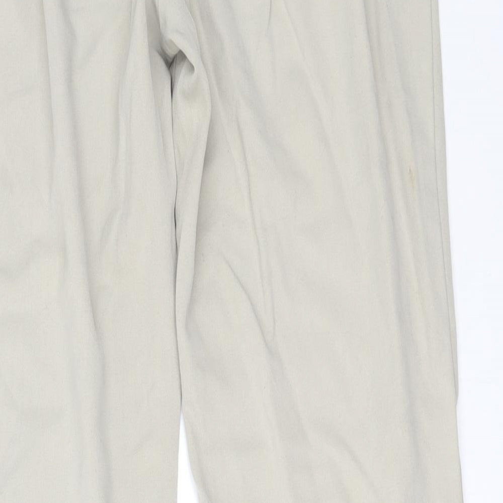 M&S Womens Beige   Bloomer Trousers Size 14 L30 in -