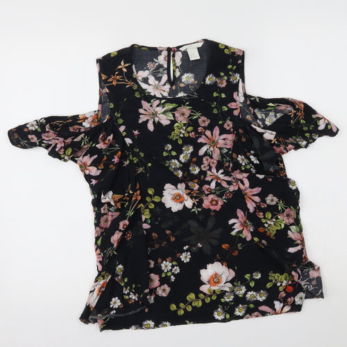 H&M Womens Black   Basic Blouse Size 10