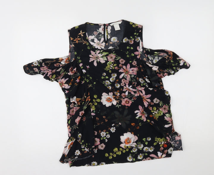 H&M Womens Black   Basic Blouse Size 10