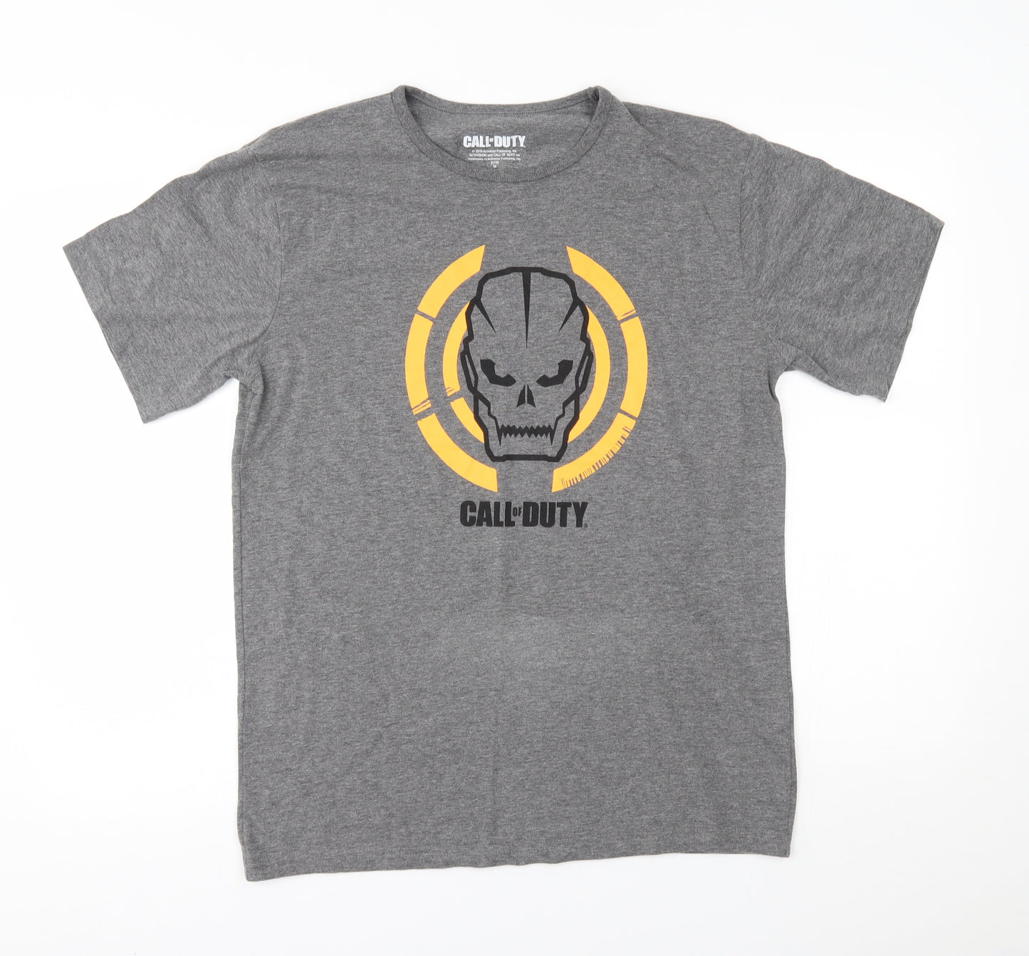 Primark Mens Grey    T-Shirt Size M  - call of duty
